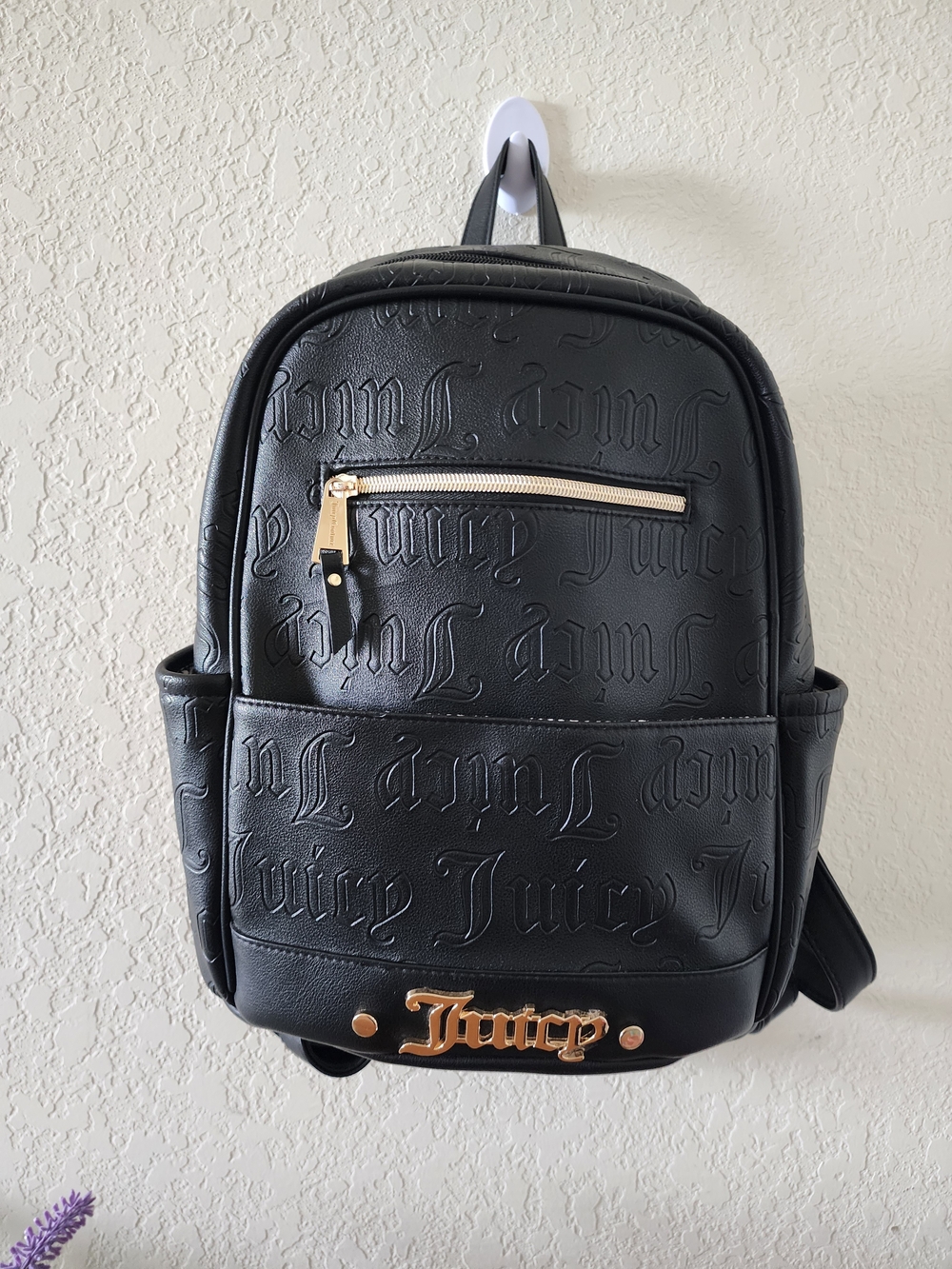 Juicy Couture Black Embossed  Backpack